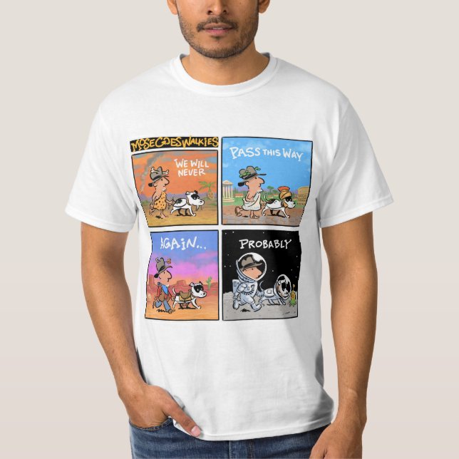 Mose Goes Walkies Color T-Shirt (Vorderseite)