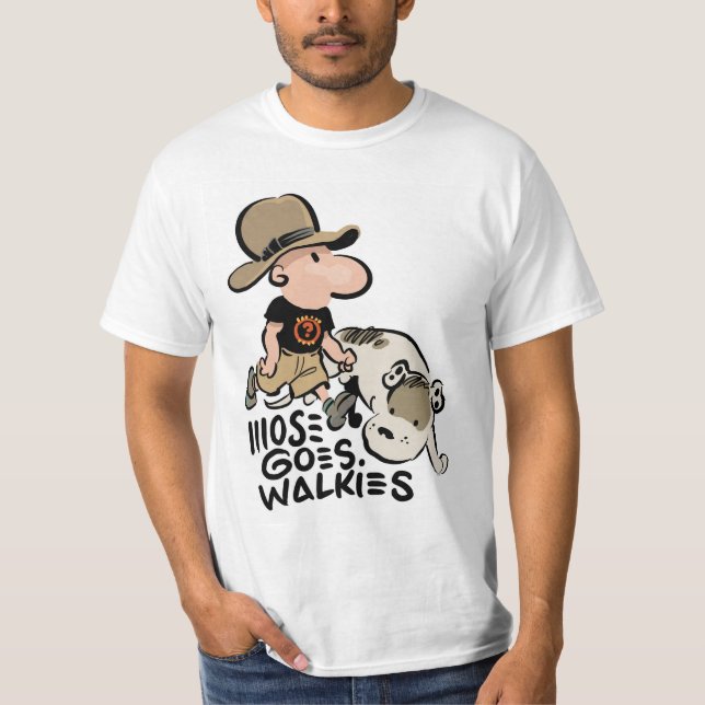 Mose Goes Walkies Tee Shirt (Vorderseite)