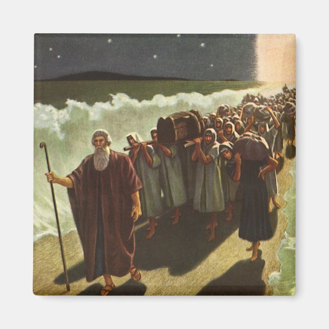Mose überqueren das Rote Meer, Vintage Religion Magnet (Vorne)