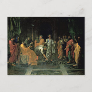 Mose und der Brazen Schlange (Öl auf Leinwand) Postkarte