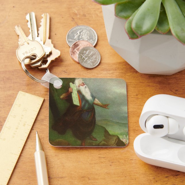 Mose und die zehn Gebote, Vintage Religion Schlüsselanhänger (Schreibtisch)