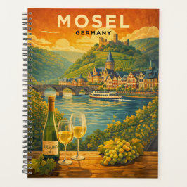Mosel River Germany Vintage Travel Art Planer