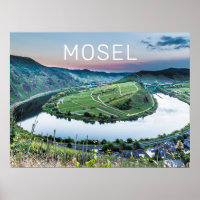Moselle Calmont Loop Bremm Sunset River Souvenir