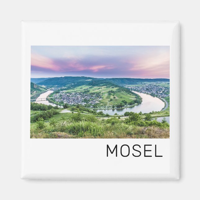 Moselle Loop Sunset Kroev Panorama Deutschland Magnet (Vorne)