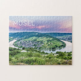 Moselle Loop Sunset Kroev Panorama Deutschland Puzzle