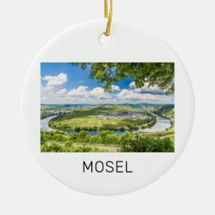 Moselle Loop Trittenheim Panorama Deutschland Souv Keramik Ornament
