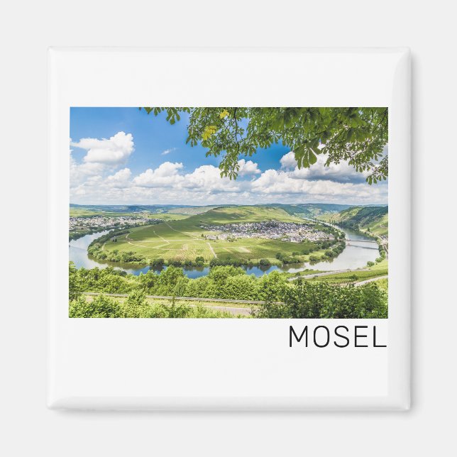 Moselle Loop Trittenheim Panorama Deutschland Souv Magnet (Vorne)