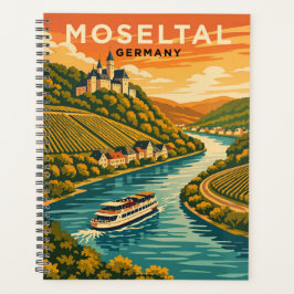 Moseltal Germany Vintage Travel Art Planer