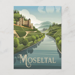 Moseltal Moseltal Deutschland vintage Postkarte