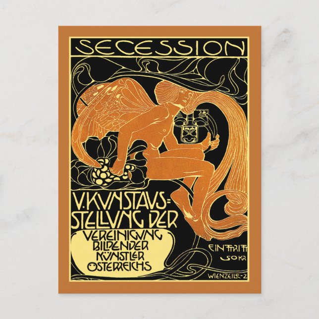 Moser Art Postcard: Ausstellung zur Secession in W Postkarte (Vorderseite)