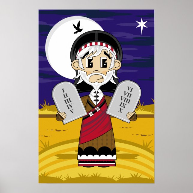 Moses & 10 Commandments Poster (Vorne)