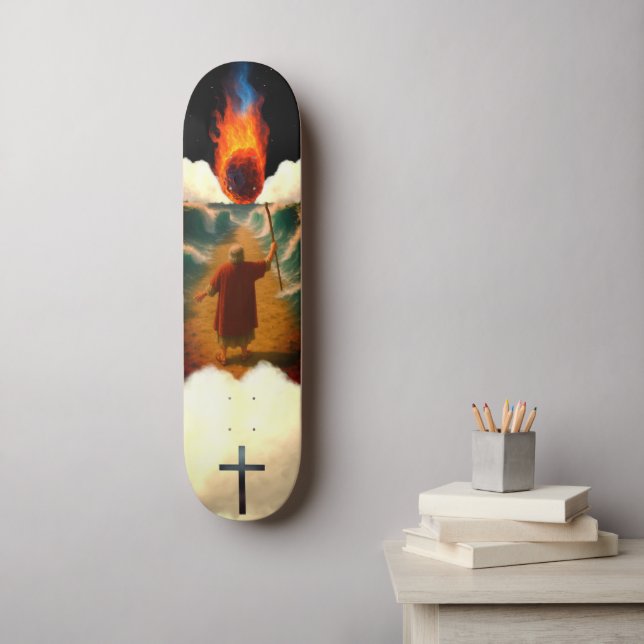Moses and the Red Sea Skateboard (Wandkunst)