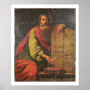 Moses and the Tablets of the Law Poster