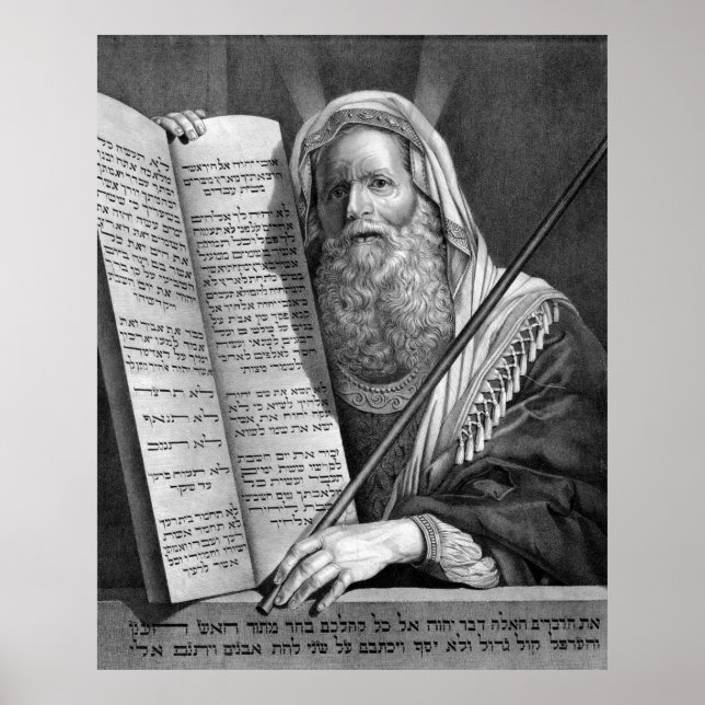 "Moses and the Ten Commandations" - Druck/Plakat Poster (Vorne)