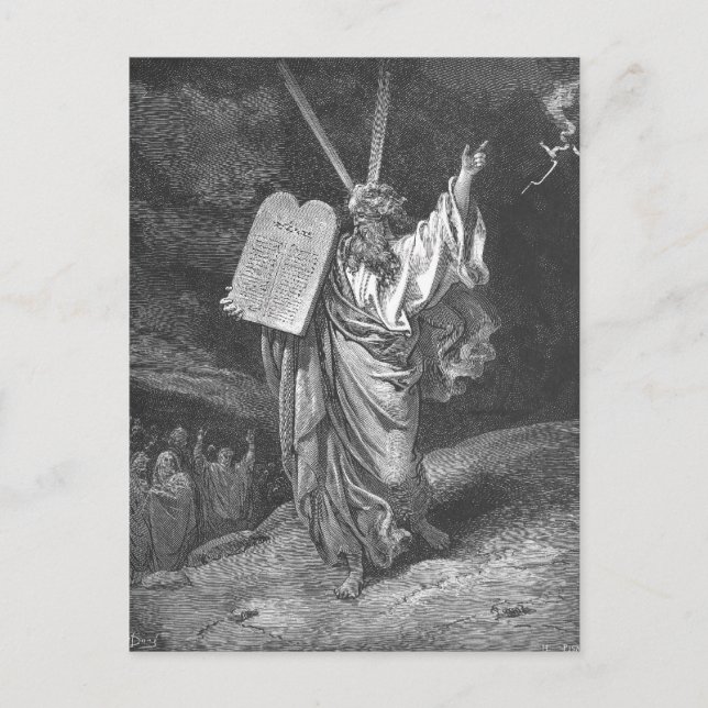 Moses auf dem Sinai Postkarte (Vorderseite)
