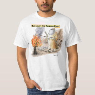 Moses brennendes Bush, das Eibisch-T-Shirt röstet T-Shirt
