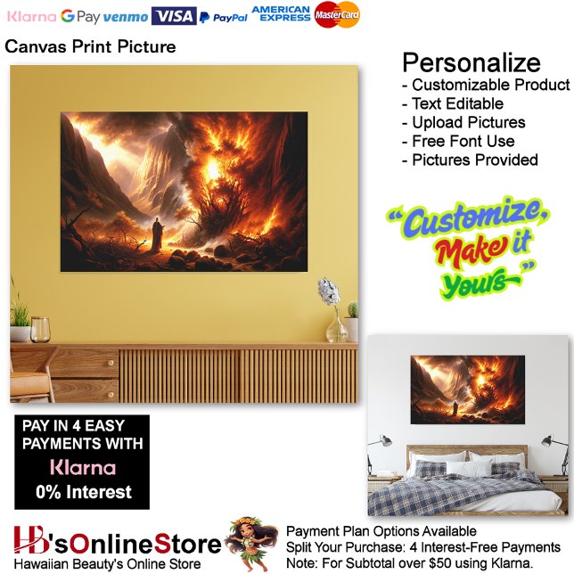 Moses Burning Bush Canvas Print Picture 3 Leinwanddruck (Moses Burning Bush God Speaks Canvas Print Picture 3.)