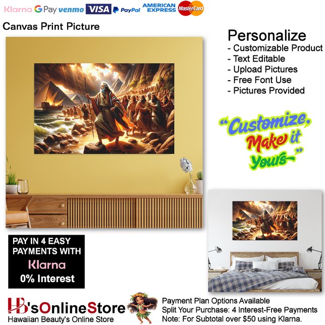 Moses Canvas Print Picture 1 Leinwanddruck (Moses Leads His People to Freedom Canvas Print Picture.)