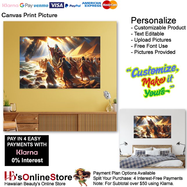Moses Canvas Print Picture 2 Leinwanddruck (Moses Leads His People to Freedom Canvas Print Picture 2.)