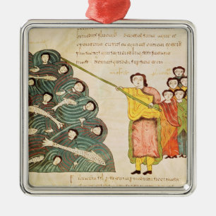 Moses, der das Rote Meer auf den Ägyptern schlie Ornament Aus Metall