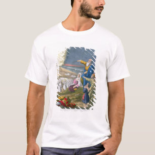 Moses, der das Rote Meer, von einer Bibel vorbei T-Shirt