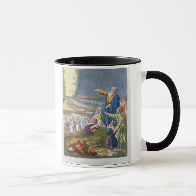 Moses, der das Rote Meer, von einer Bibel vorbei Tasse (Rechts)