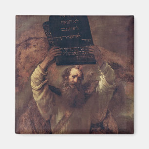 Moses, der die Tabletten des Gesetzes, 1659 Magnet