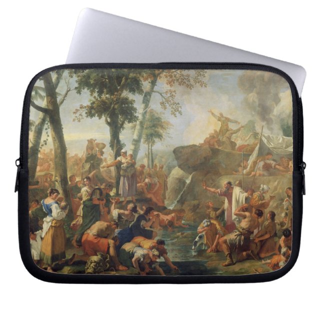 Moses, der Wasser vom Felsen (Öl, zeichnet auf Laptopschutzhülle (Vorderseite)