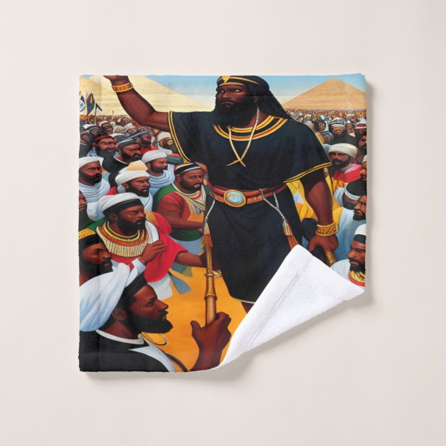 Moses führt die Menschen aus Ägypten waschen Tuch (Waschlappen)