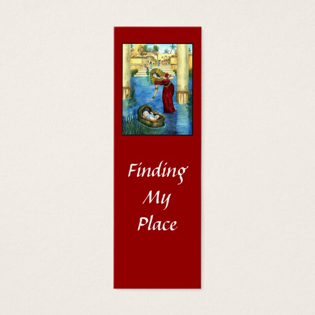 Moses in einem Korb-Lesezeichen (Vorderseite)