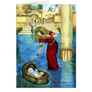 Moses in einer Korb-Karte
