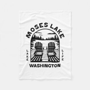 Moses Lake Washington Outdoors Vintage 1 Fleecedecke
