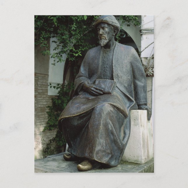 Moses Maimonides-Statue Postkarte (Vorderseite)