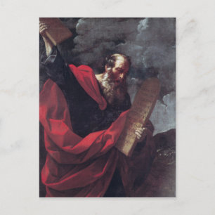 Moses mit den Tabletten des Gesetzes Postkarte