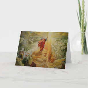 Moses parting the red sea greeting card. karte