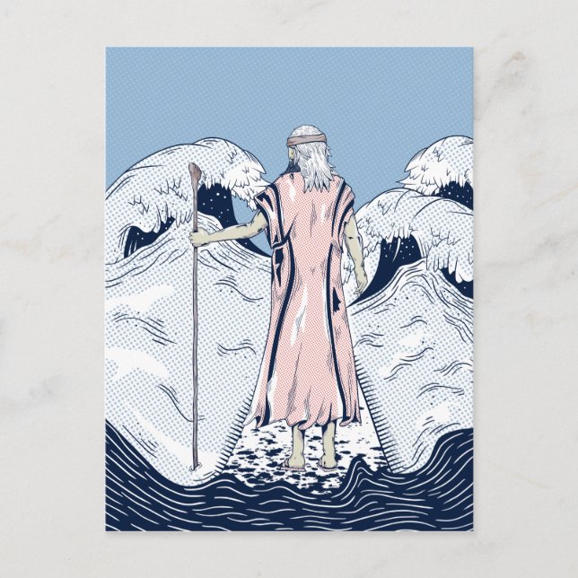 Moses Parting the Red Sea Postkarte (Vorderseite)