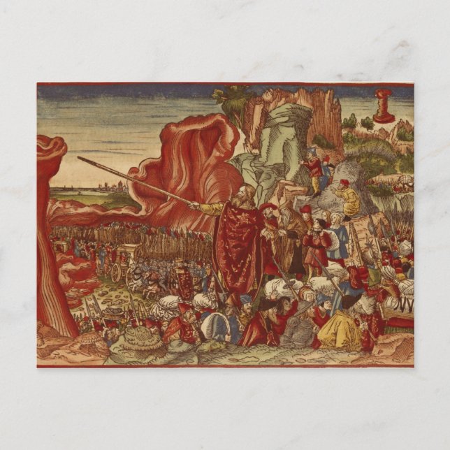Moses parting the Red Sea Postkarte (Vorderseite)