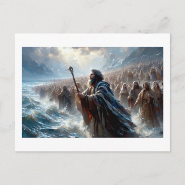Moses Parting The Red Ses,  Postkarte (Vorderseite)