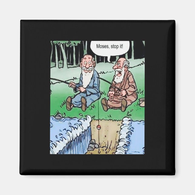 Moses Pole Fischen Magnet (Vorne)