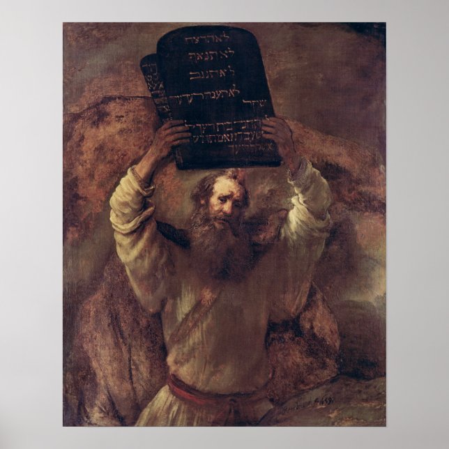 Moses Smashing the Tablets of the Law, 1659 Poster (Vorne)