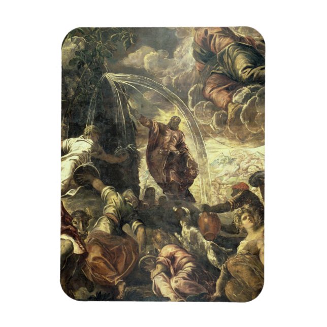 Moses Striking Water from the Rock, 1575 Magnet (Vertikal)