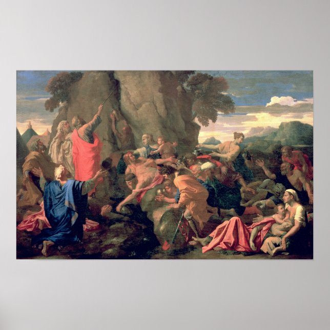 Moses Striking Water from the Rock, 1649 Poster (Vorne)