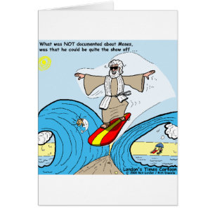 Moses Surfs Funny Cartoon T-Shirts Geschenke Samml