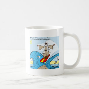 Moses Surfs Funny Cartoon T-Shirts Geschenke Samml Tasse