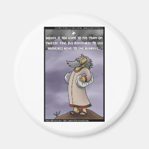 Moses und die 10 Twitter-Hashtags Lustige Geschenk Magnet