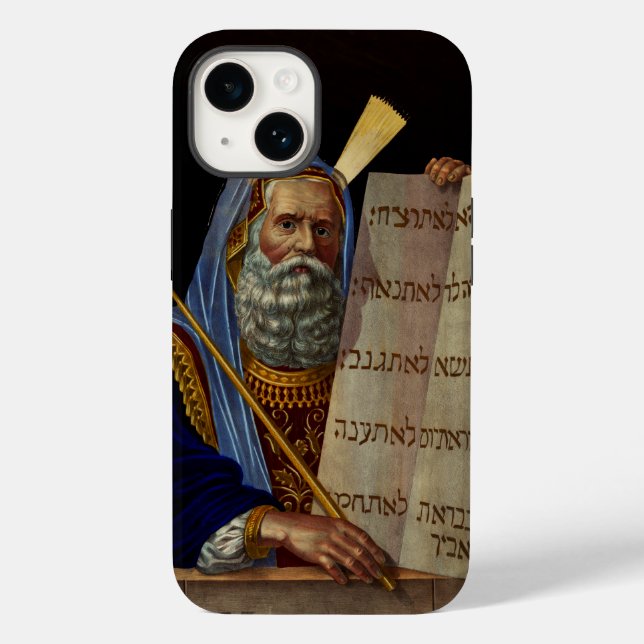 Moses und die Gesetzestafeln Kunst Case-Mate iPhone Hülle (Rückseite)