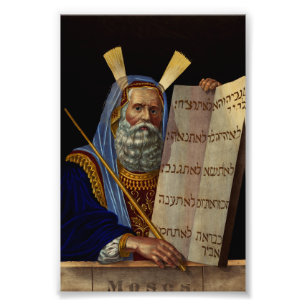 Moses und die Gesetzestafeln Kunst Fotodruck