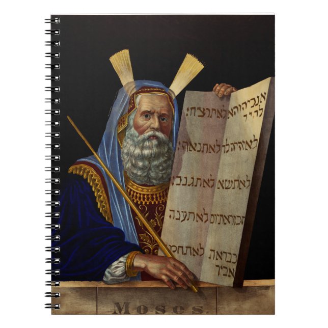 Moses und die Gesetzestafeln Kunst Notizblock (Vorderseite)