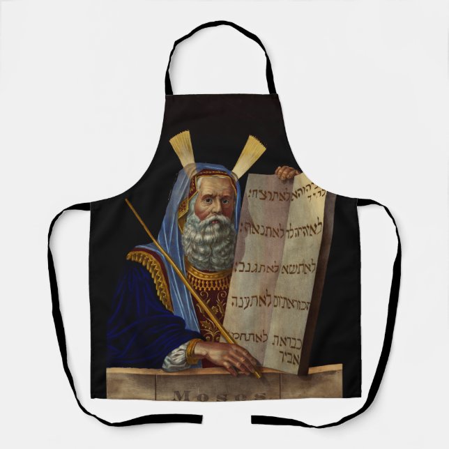 Moses und die Gesetzestafeln Kunst Schürze (Vorderseite)