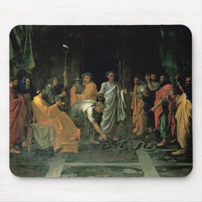 Moses und die unverschämte Schlange (Öl auf Mousepad (Vorne)